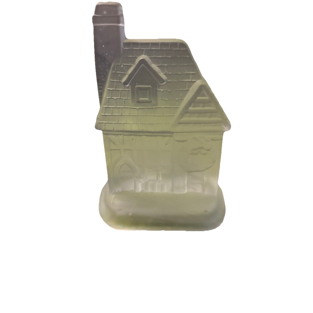 Vtg Frosted Christmas Village House Tea light Holder 50 Tea Lights Included
